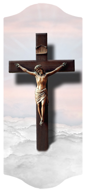 DARAY-C-107-PK Crucifix Clouds Pink